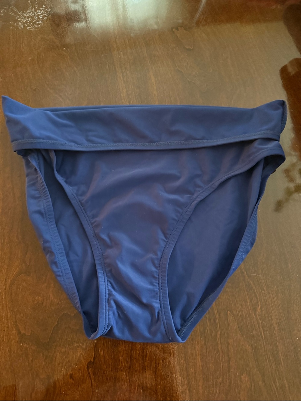Classic Navy Fold-Over Bikini Bottom - Women Swim